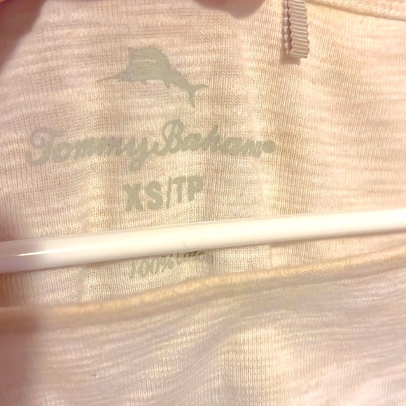 XS Tommy Bahama Women's 3/4 Sleeve Striped Boat Neck T-Shirt - Picture 4 of 6